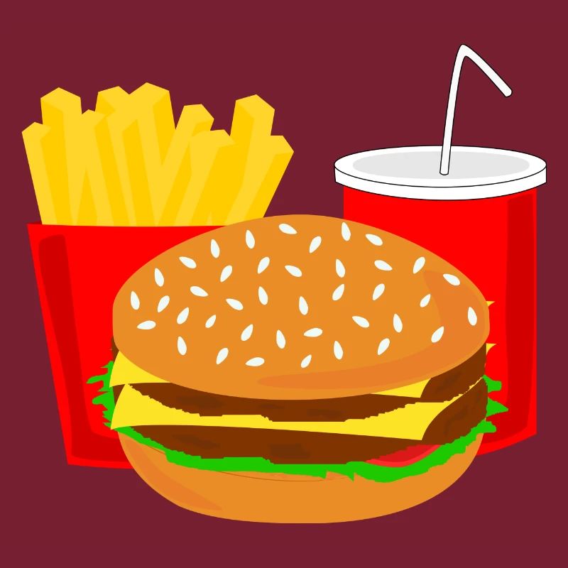 Menu Burger Fast Food Cola idée cadeau