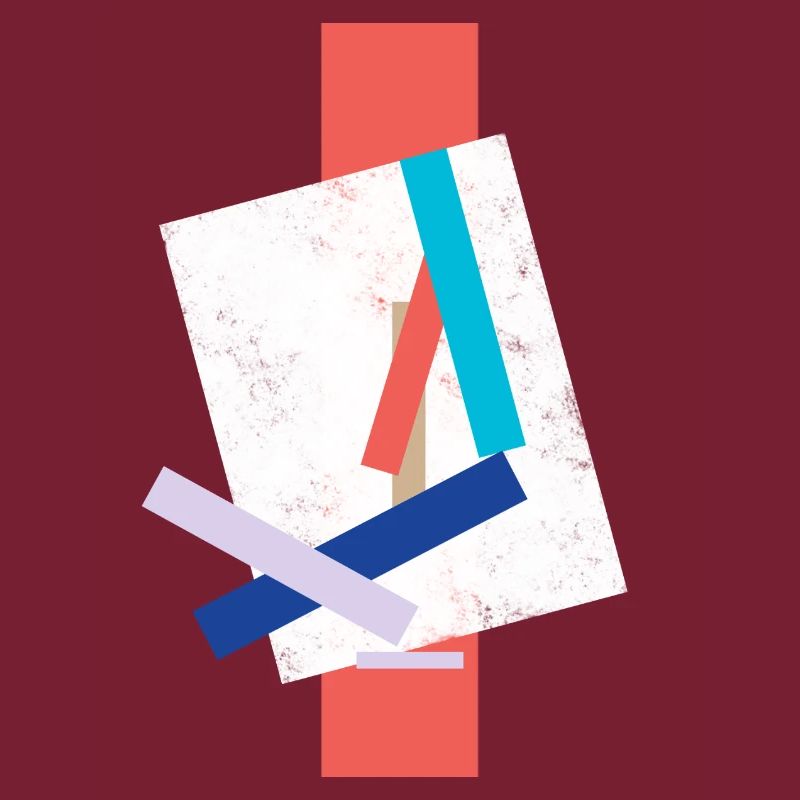 Abstract geometry accent for art student