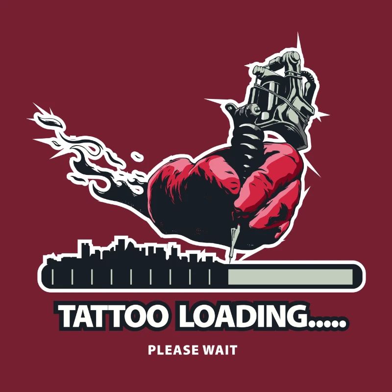 Tattoo Loading .. Hand tattoo machine tattooed ink