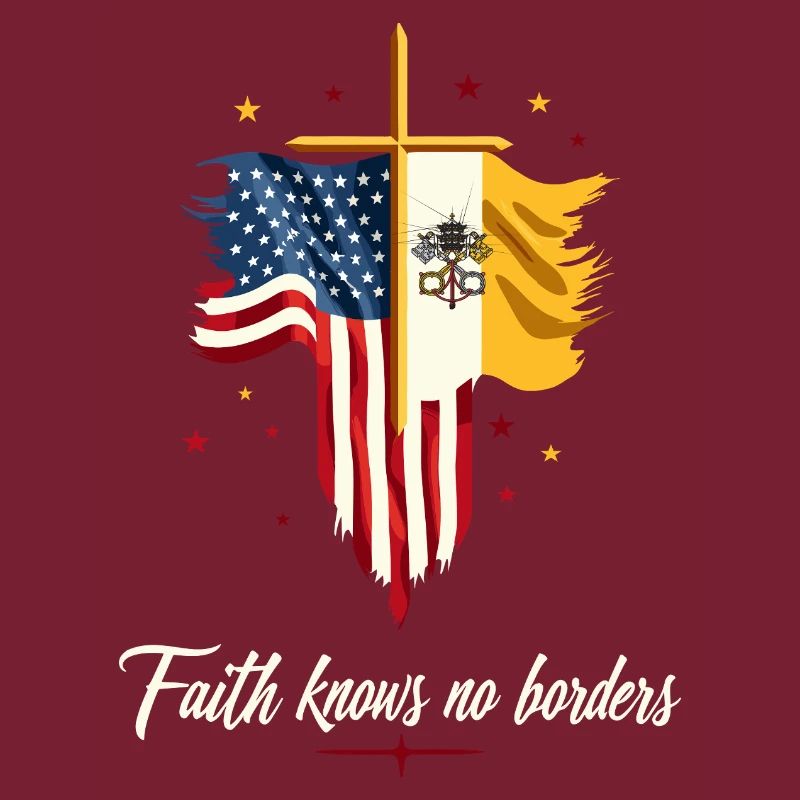Drapeau américain et du Vatican
