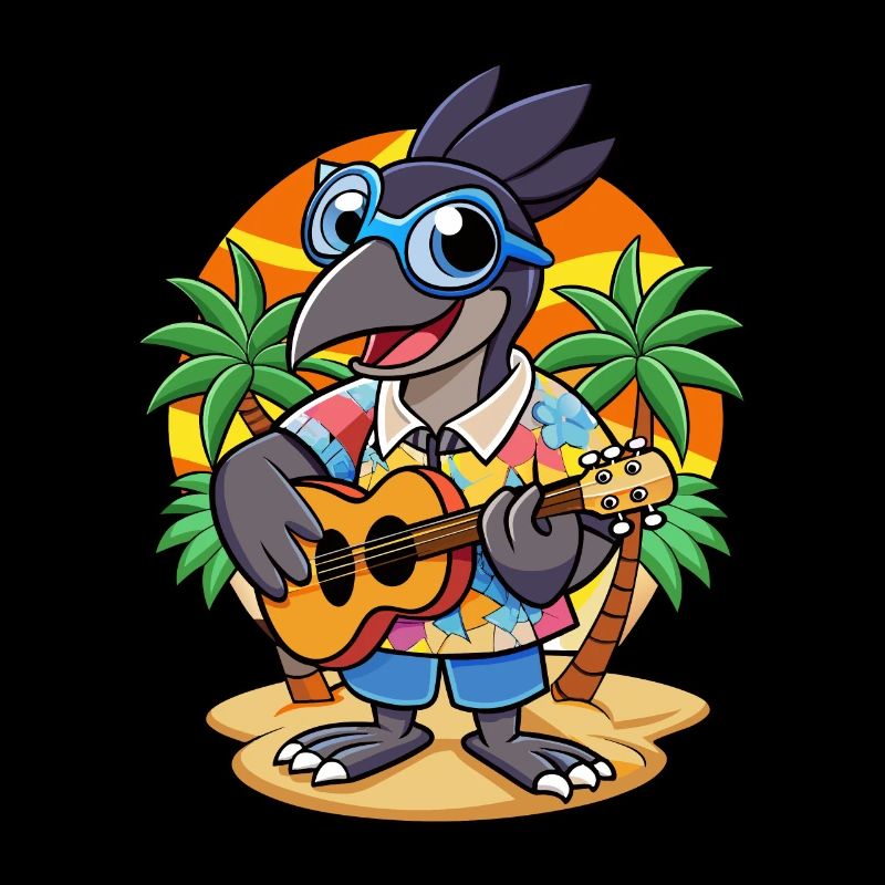 Lunettes de soleil de plage d’été de dessin animé Magpie drôle