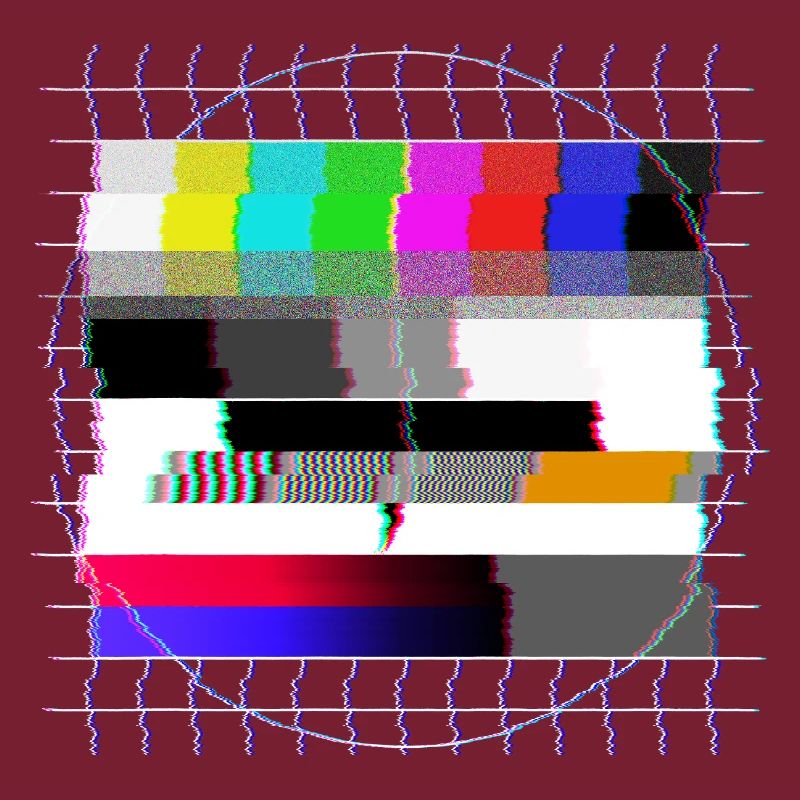 Röhrenfernseher Testbild - verzerrt - 80er