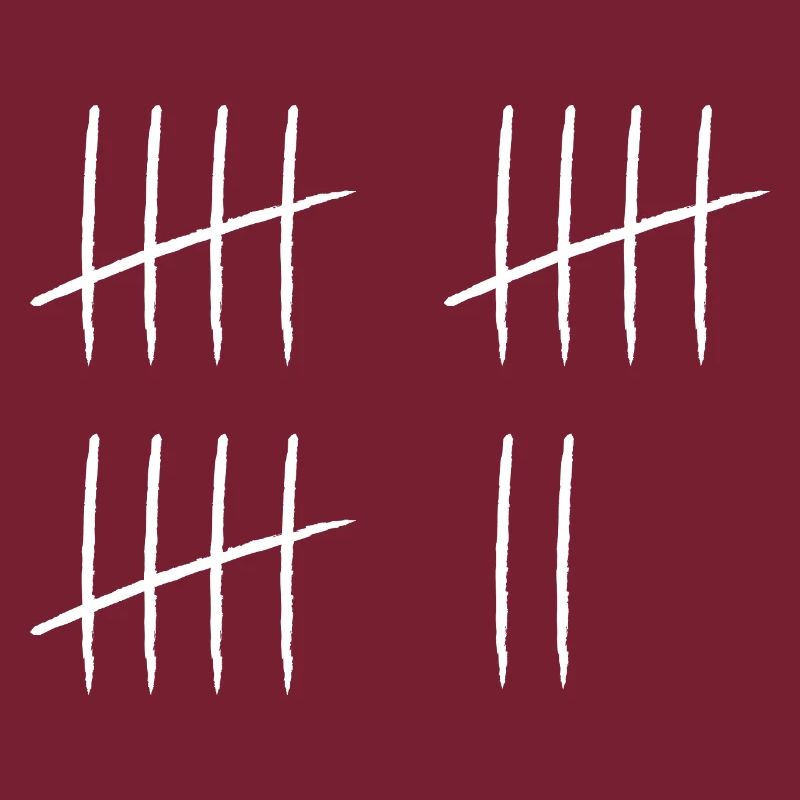 17 Year Old 17th 17 Hash Marks Birthday - 17 years old