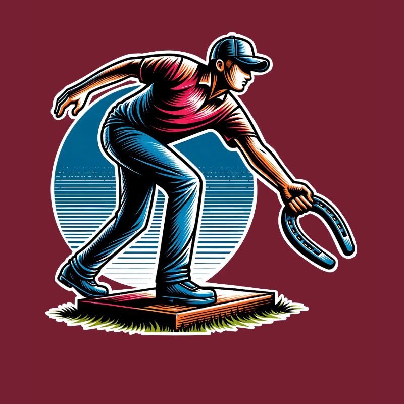 Horseshoe Throwing Horseshoe Pitching