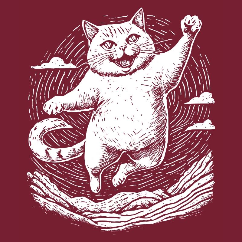 Cat practicing karate