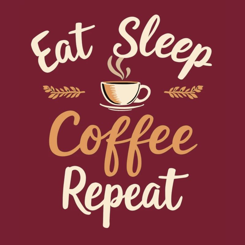 Manger du café de sommeil Répéter le café Café drôle