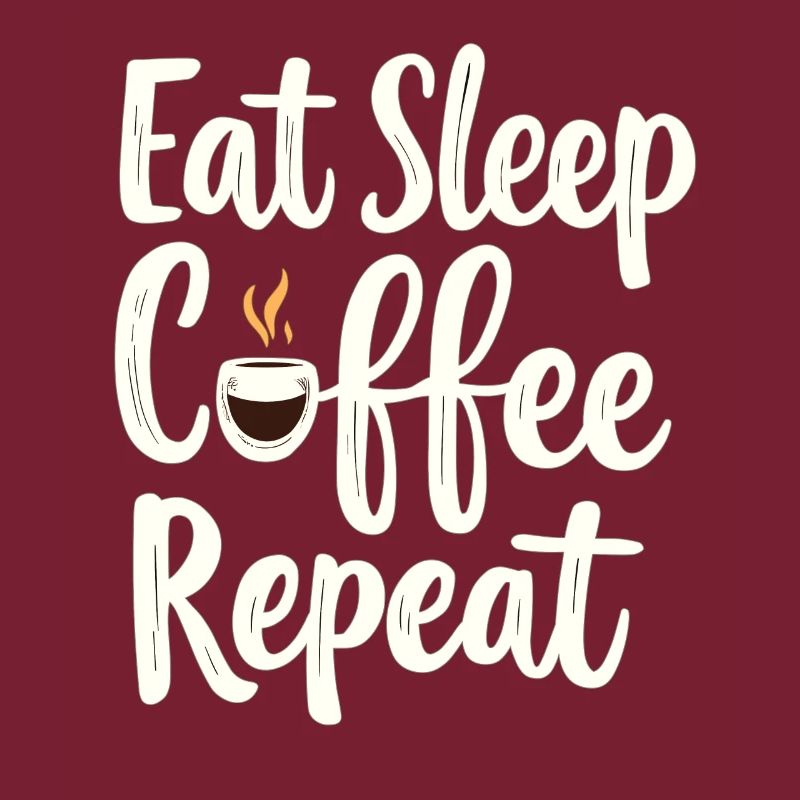 Manger du café de sommeil Répéter le café Café drôle