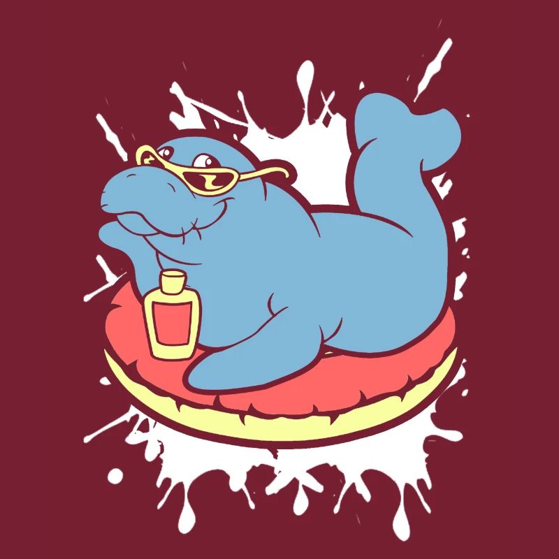 Funny Manatee Does Sunbath
