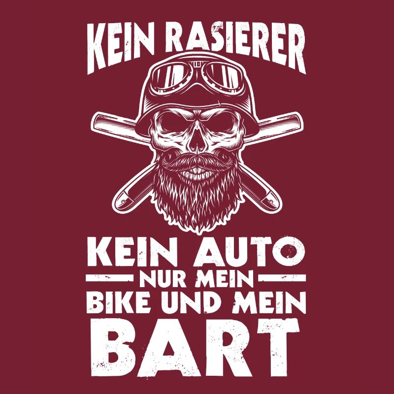 Bärtiger Biker Bartträger Motorradfahrer Motorrad