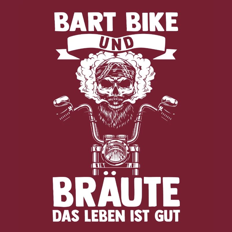 Bärtiger Biker Bartträger Motorradfahrer Motorrad