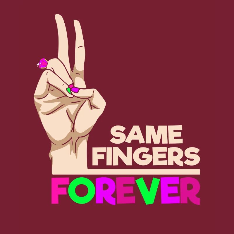 Same Fingers Forever Statement für Freundschaft
