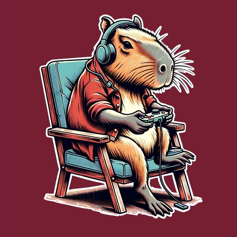 Capybara Gaming Nerd