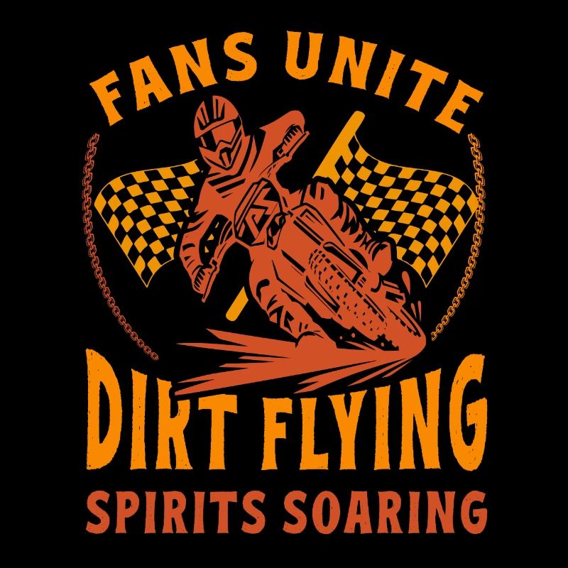 Dirt Biker Riding Dirt Flying Spirits Soaring Dirt