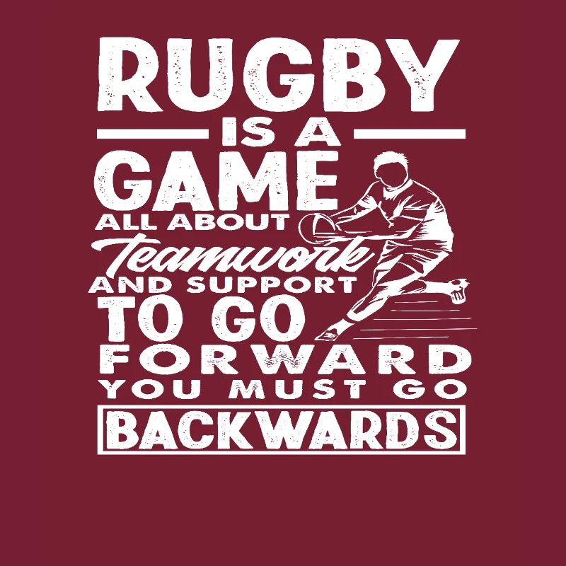 Rugby Player Teamwork Walking Backwards
