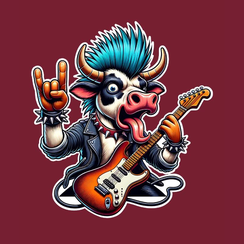 Kuh Guitariste de Rock and Roll