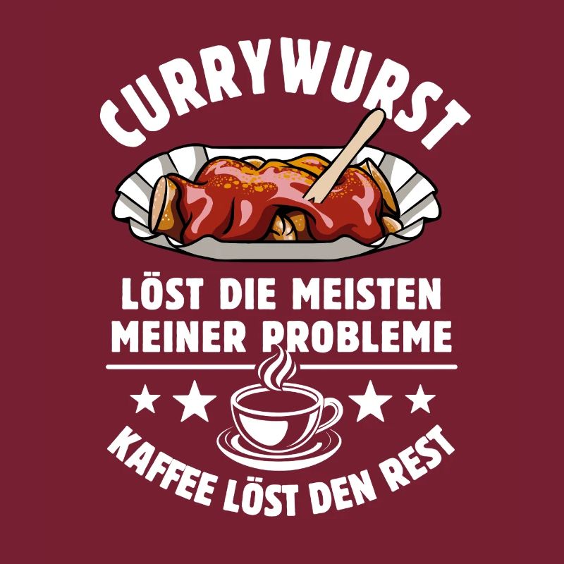 Currywurst löst meine Probleme - Kaffee Spruch