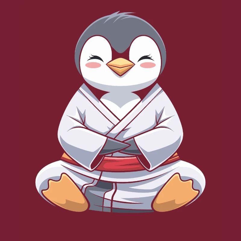 Judo Penguin Meditation Masterful