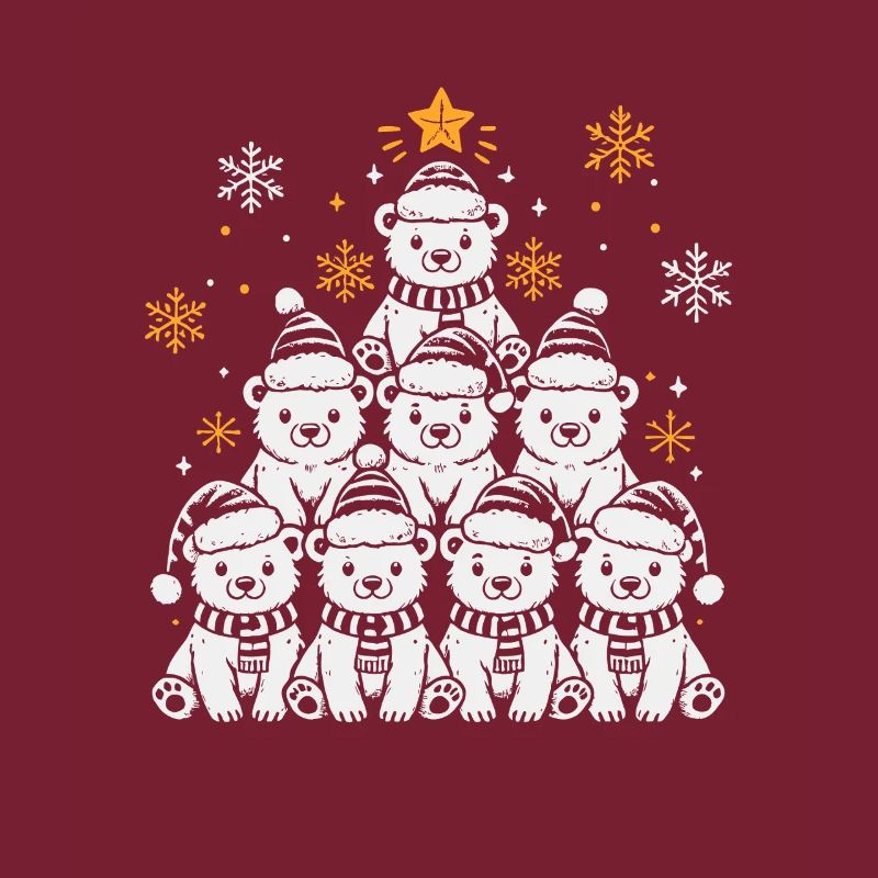 Christmas Tree Polar Bear