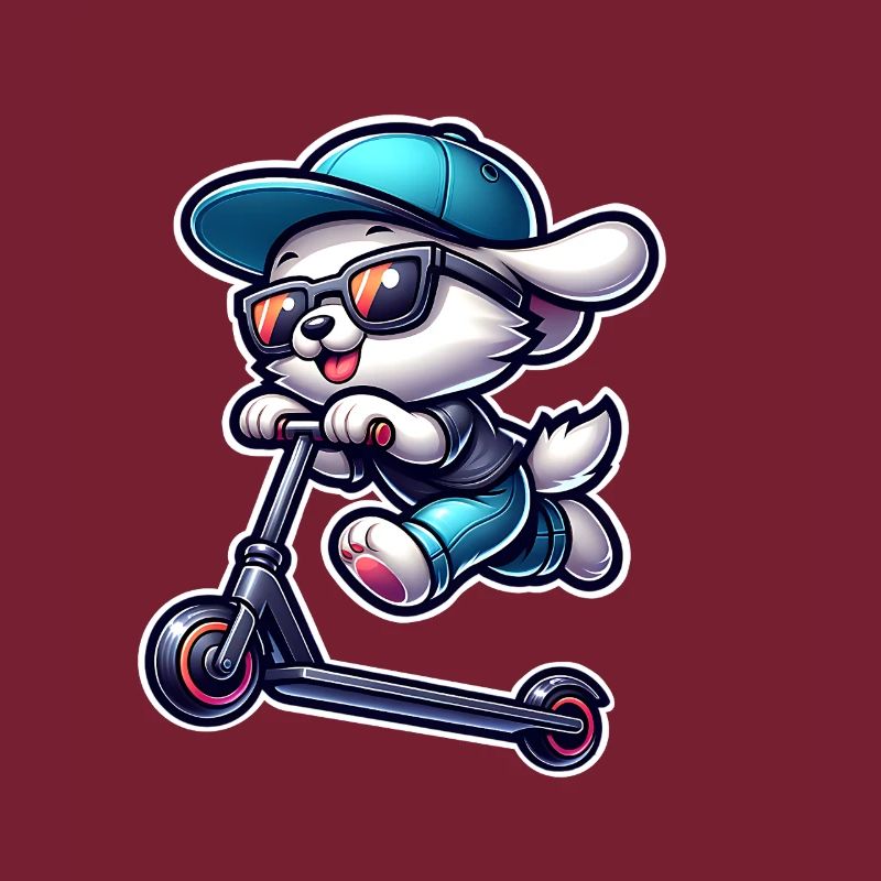 E-Scooter E-Roller Scooter Hund
