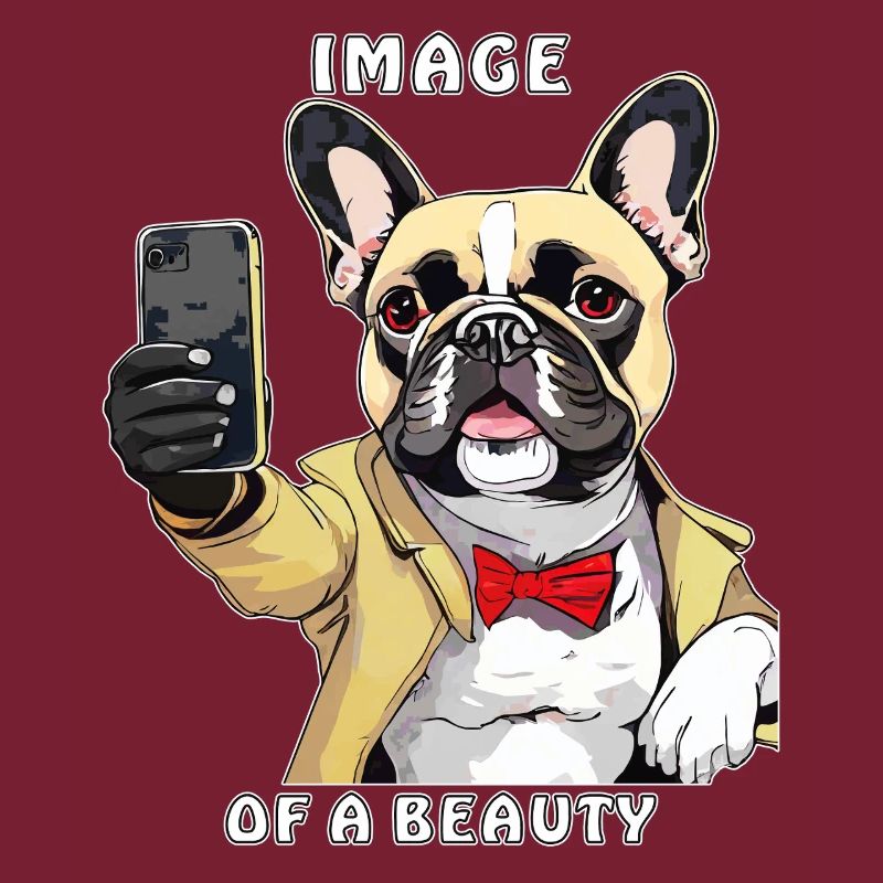 CHIEN SMARTPHONE IMAGE D’UNE BEAUTÉ