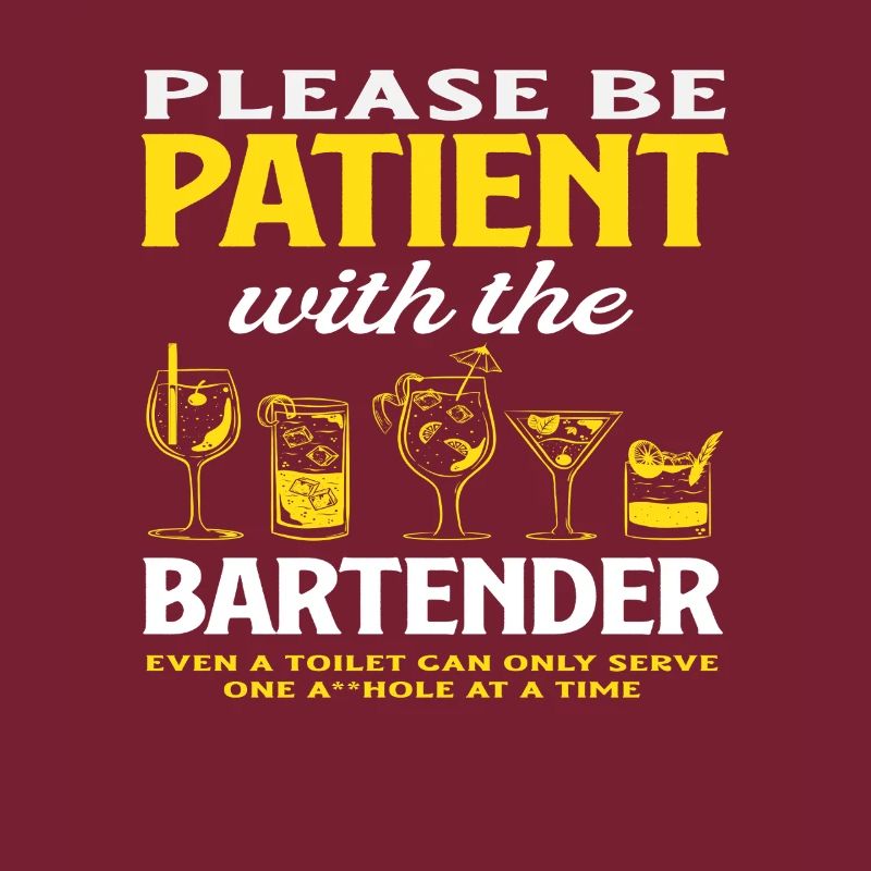 Bitte Geduldig Mit Dem Barkeeper Sein