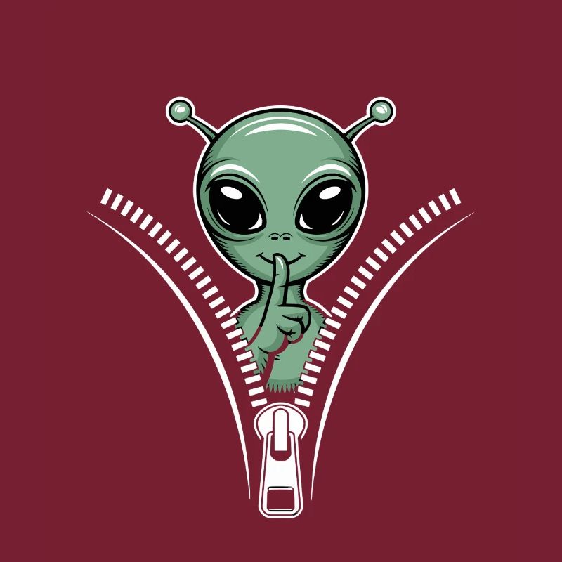 Drôle d’extraterrestre avec conception de fermeture éclair