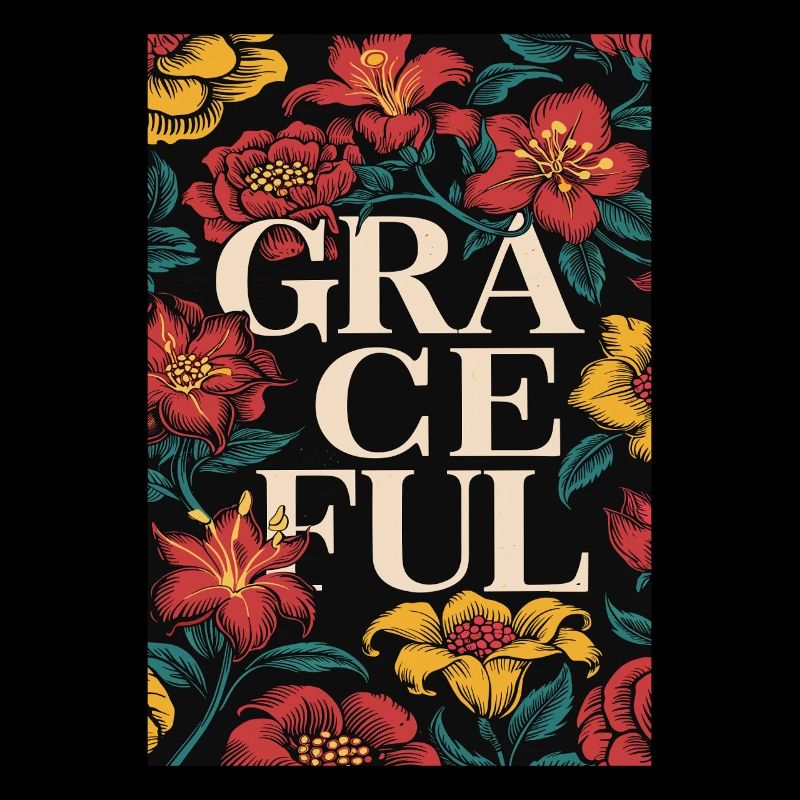 Gray Floral Pattern Artwork