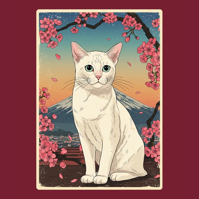 White Cat Cherry Blossom