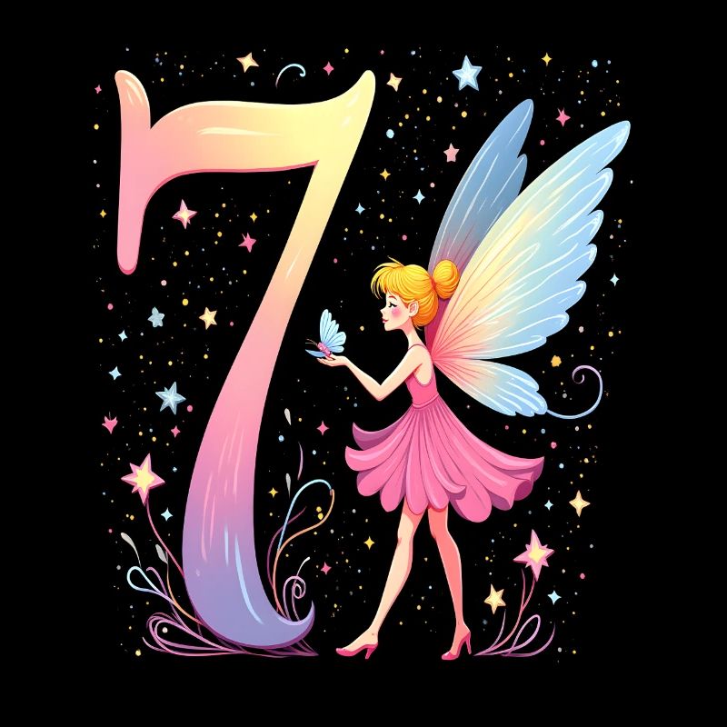 Douce Fée 7ème Anniversaire pour les filles
