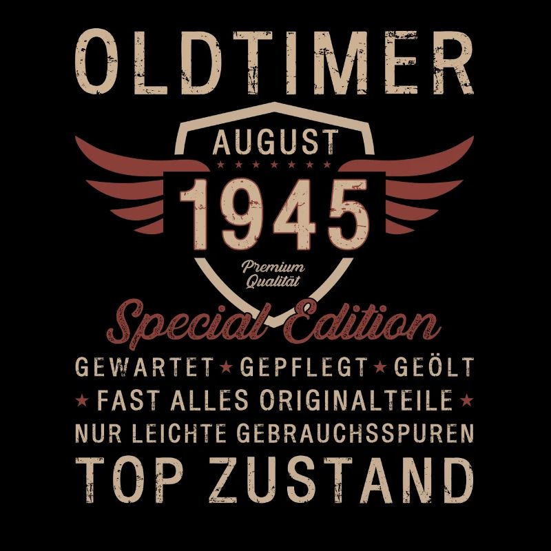 80. Geburtstag Oldtimer August Jahrgang 1945