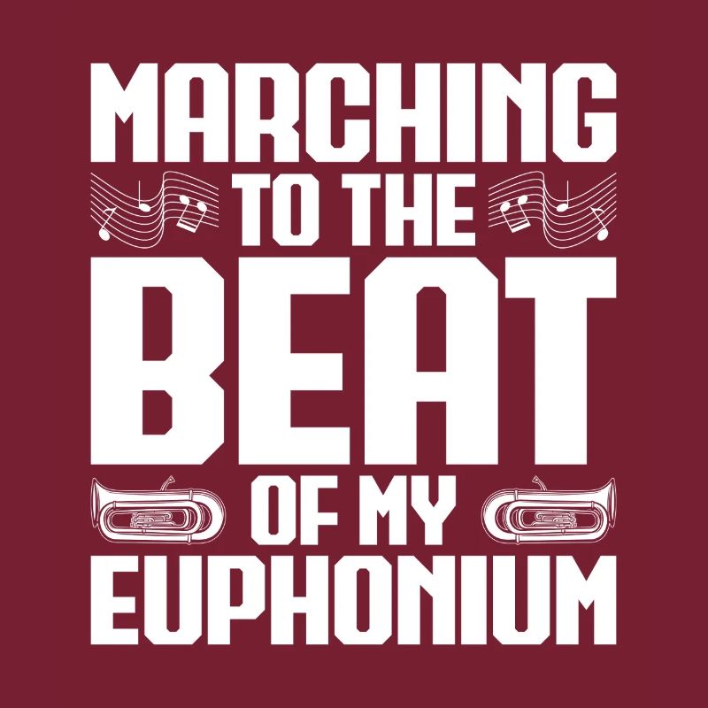 Bariton Player Marching The Beat Euphonium