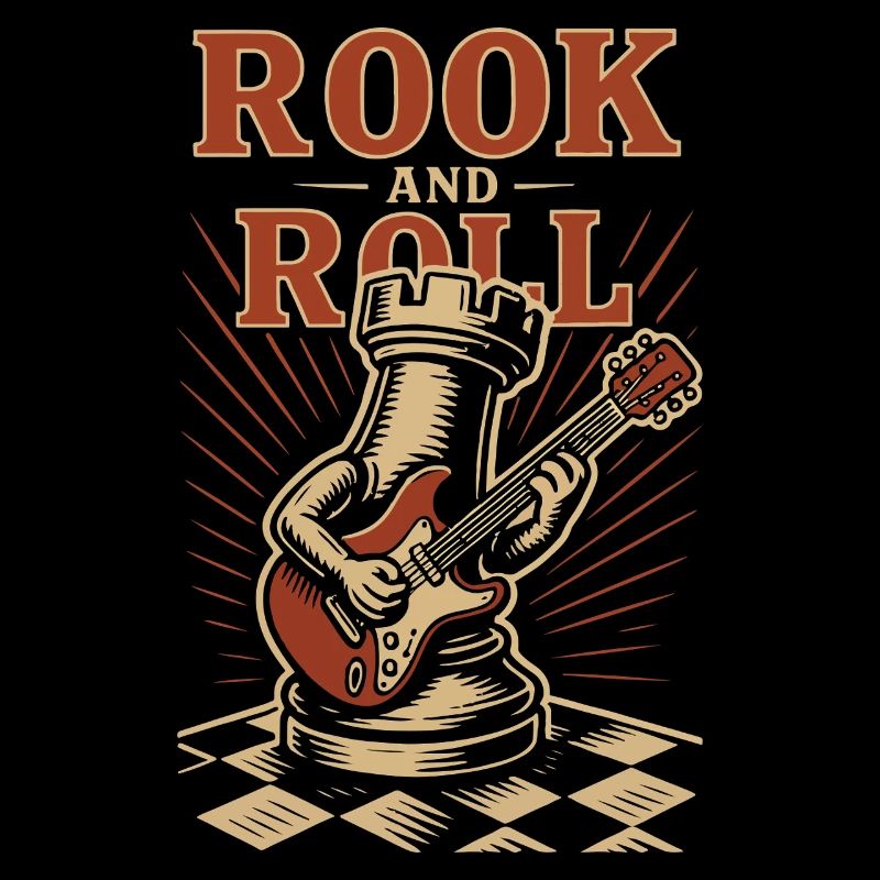 Rook And Roll Chess Player Board Game Fun