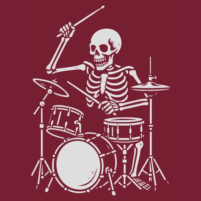 Skeleton Drummer auf der Bühne