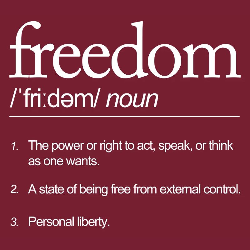 Freedom Definitely Speaking Action Thinking