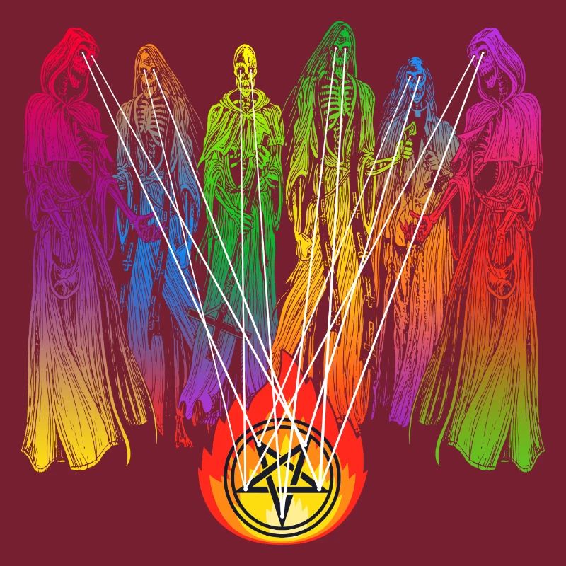 Pride Skeleton Rainbow Graphic