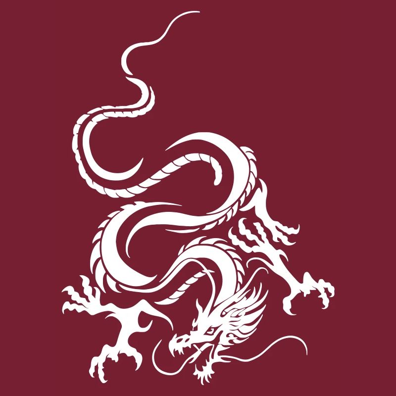 Dragon Blanc Art graphique complexe