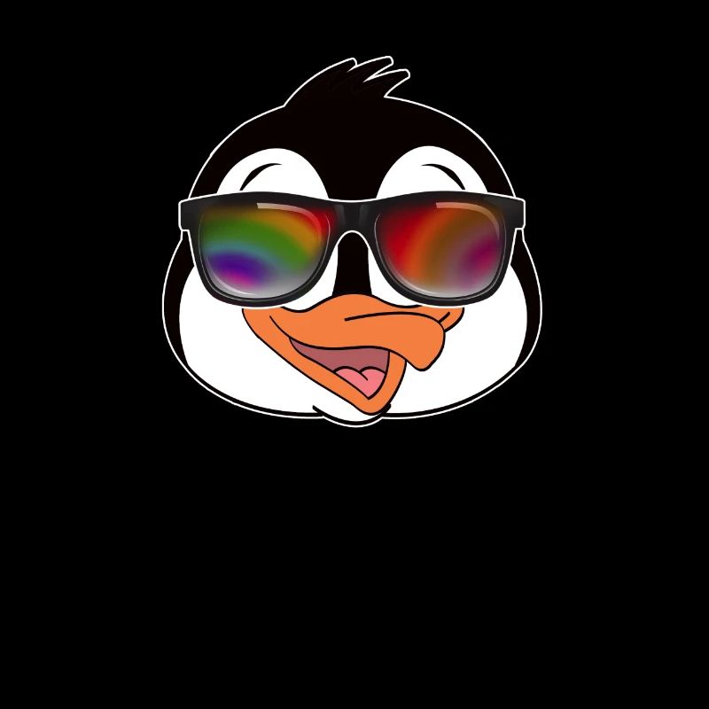 Cooler Pinguin mit Sonnenbrille Sommer Comic