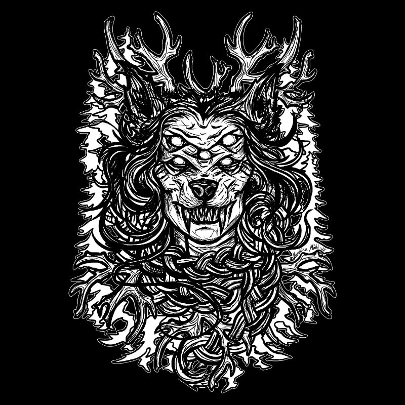 Nordic She Wolf Geist des Waldes