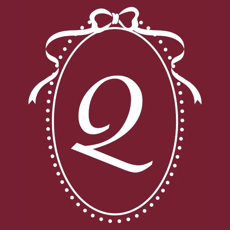 Buchstabe q Vintage Band - Geschenkidee