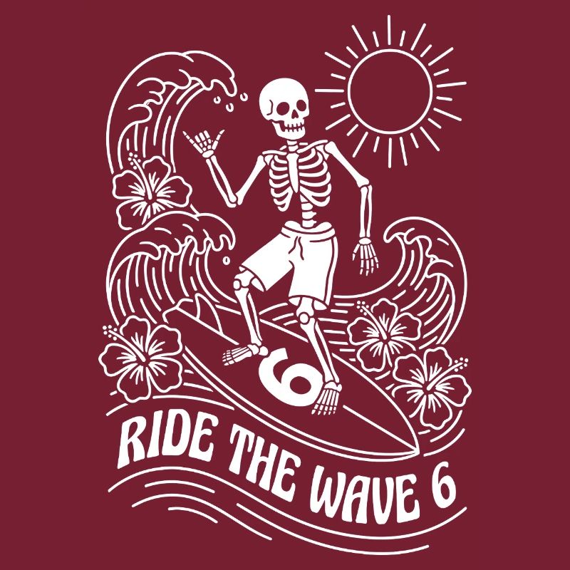 Ride The Wave 6 Skeleton Surfer