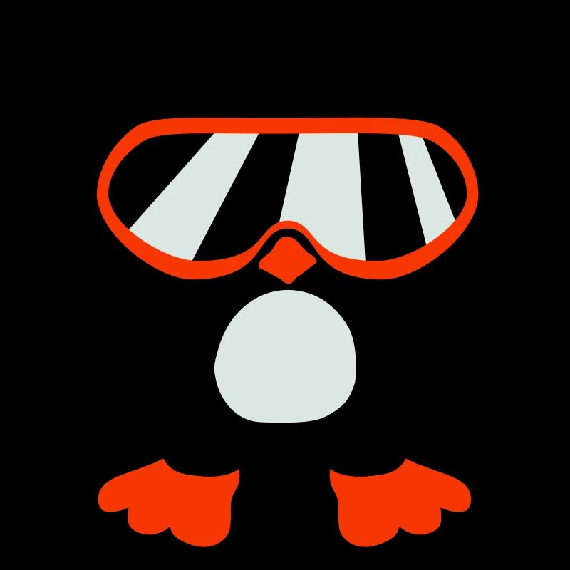 Penguin Bird Cool Ski Goggles DJ Fun Little Bird