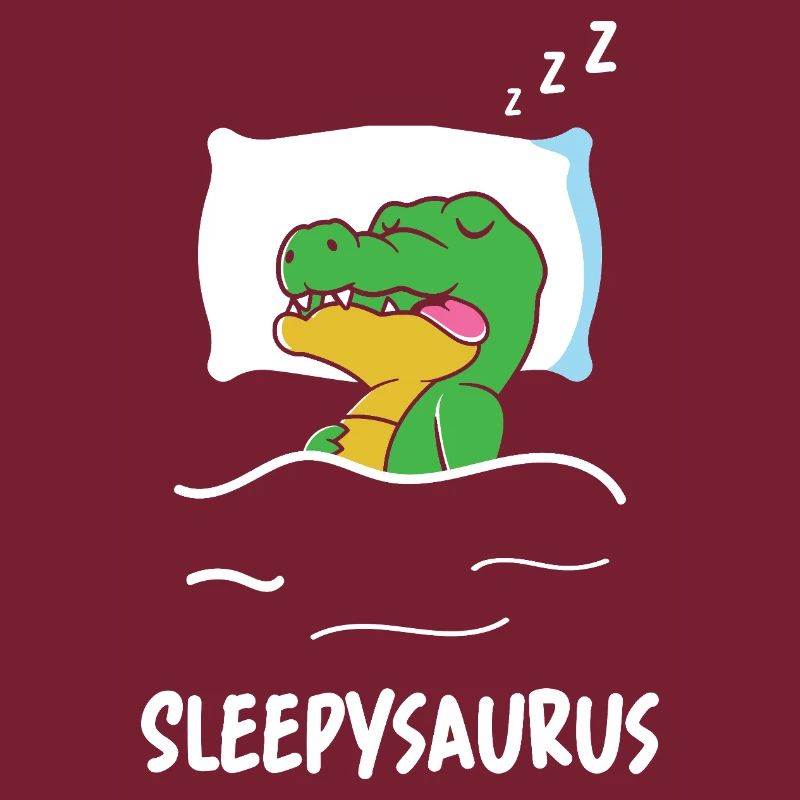 Sleepysaurus Dino Sleeping Funny Saying Dinosaur Sow