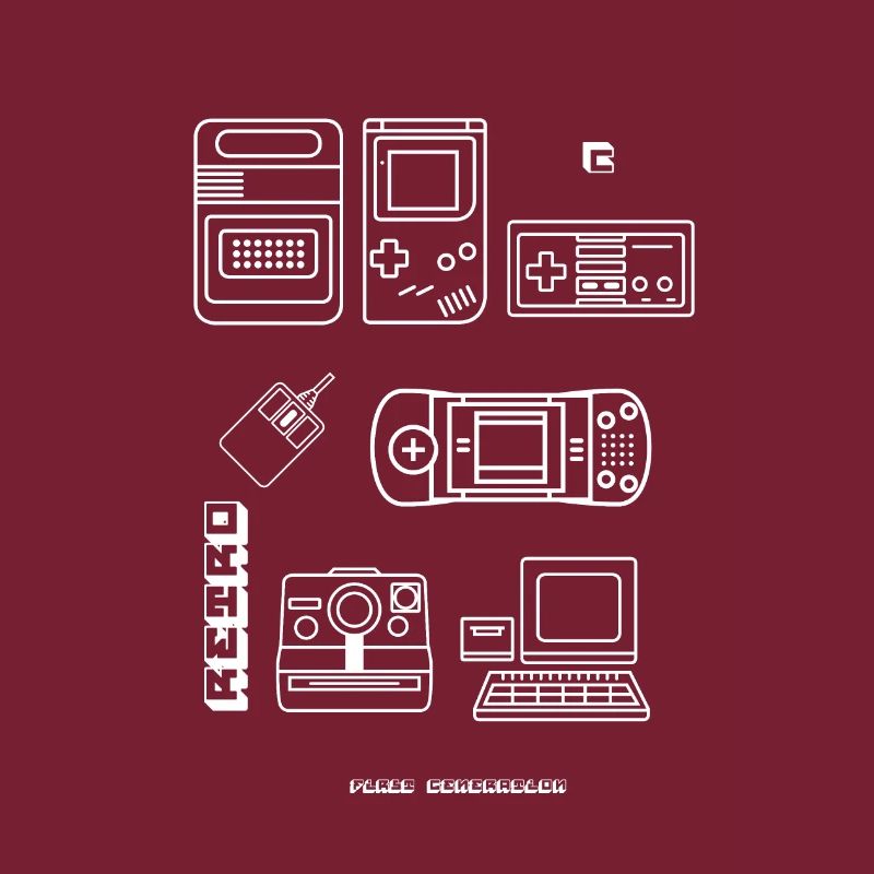Retro Game Blueprint Nerd PC Game 8bit Console lol