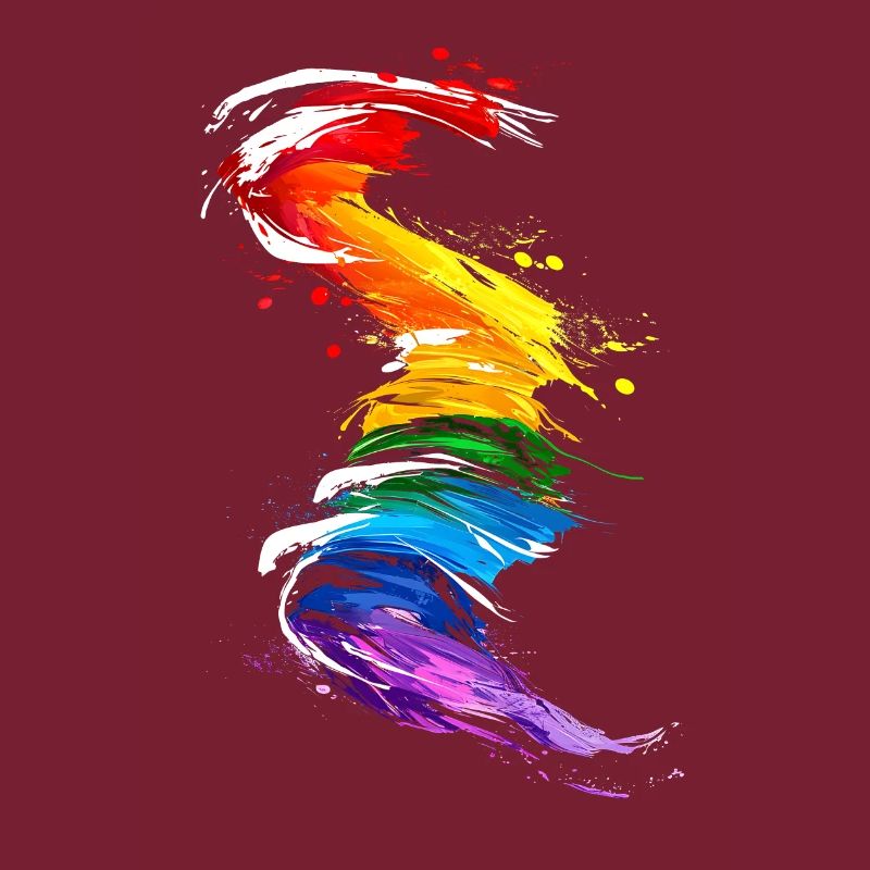 Abstraktes Regenbogen Pride Tornado Design - Lebendig