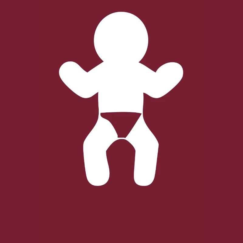 Silhouette de bébé en couche