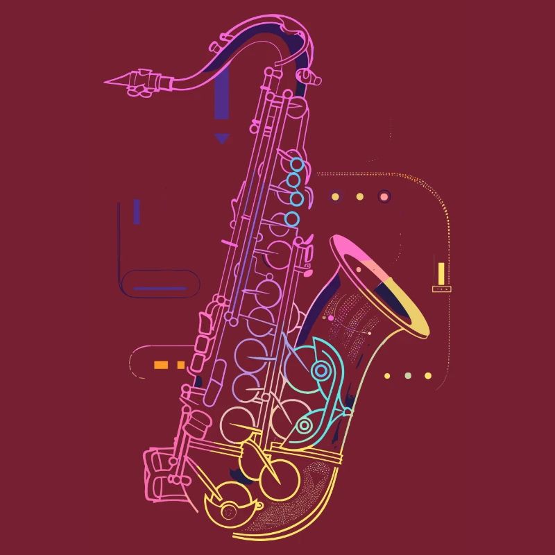 Dessin de saxophone