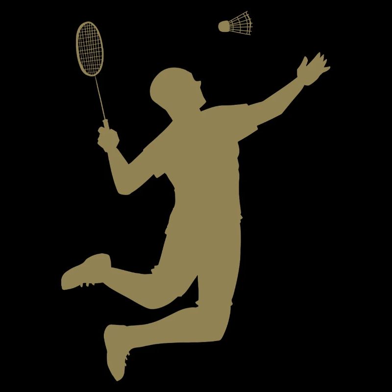 Minimalist Badminton Silhouette Design