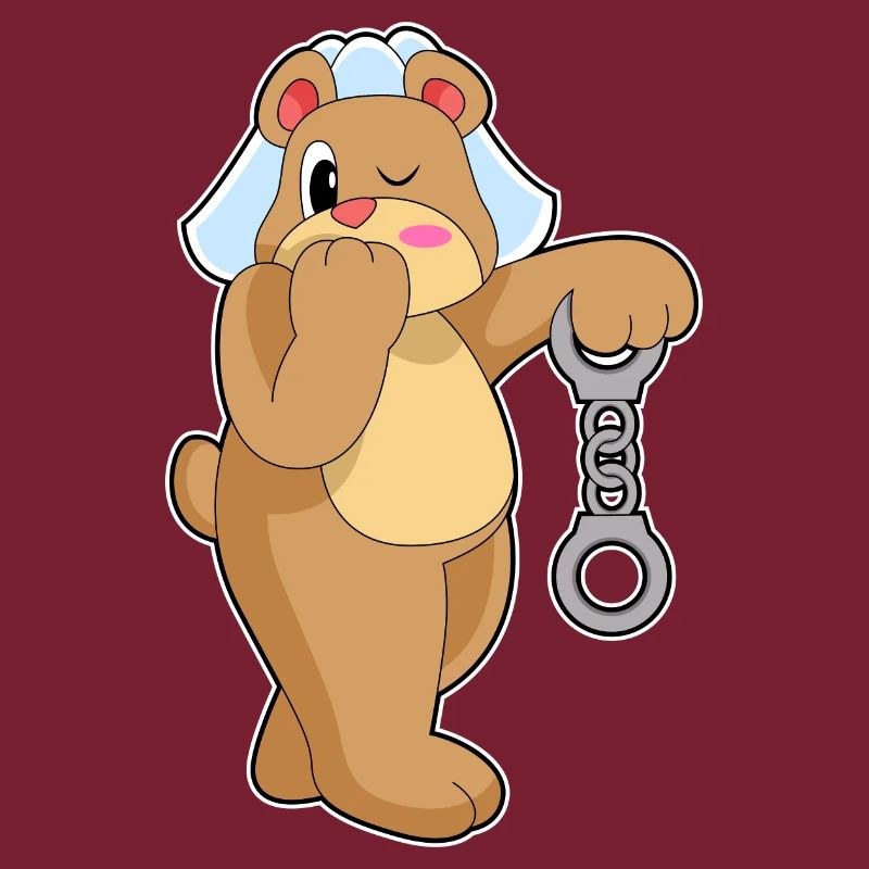 Bear Bride Handcuffs Wedding