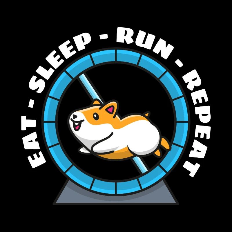 Hamster Eat Sleep Run Repeat