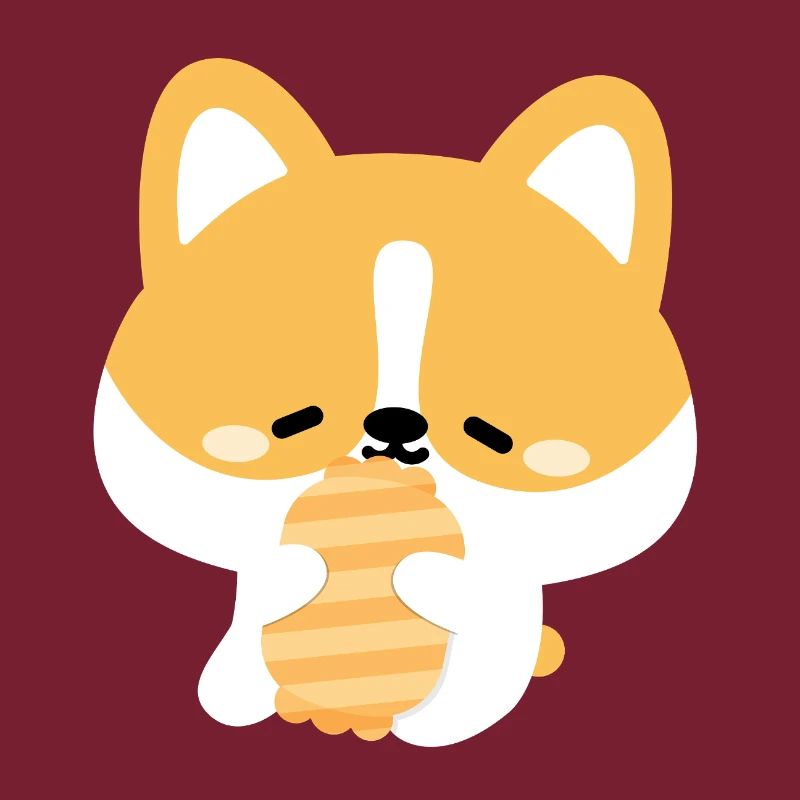 Chiot corgi endormi